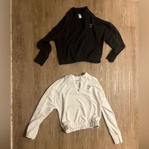 Gymshark Pippa Training Pullover white and black